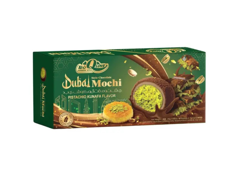QLove Dubai Chocolate Deluxe Mochi 45g/ Dubaijas šokolādes Deluxe moči 45 g - Oishii Asian Mart