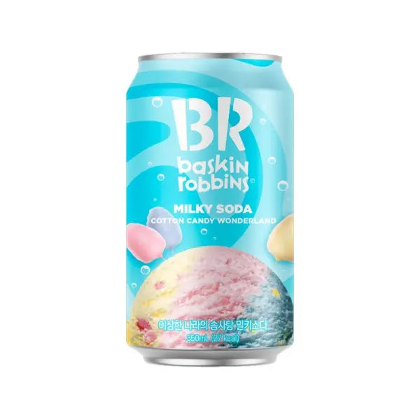 Baskin Robins Cotton Candy Sparkling Drink 350ml/ Vates konfekšu gāzēts dzēriens 350 ml - Oishii Asian Mart