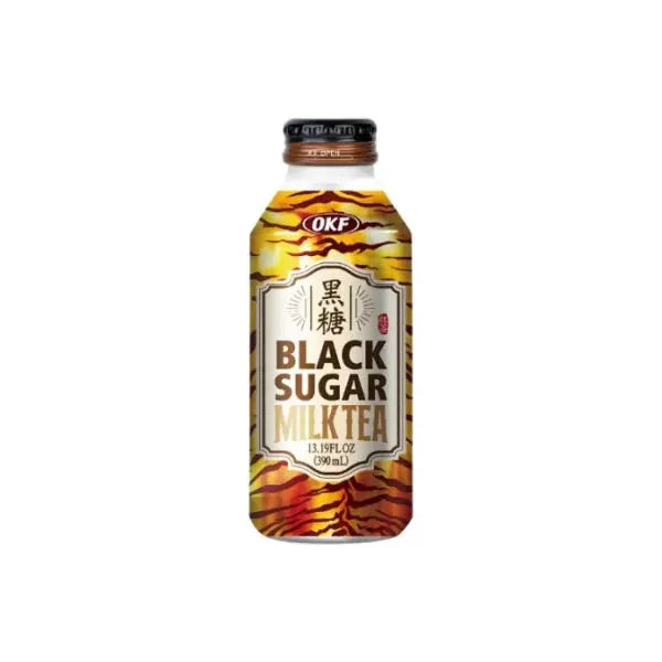 OKF Black Sugar Milk Tea Drink 390ml/ OKF Melnais cukurs piena tēja 390 ml - Oishii Asian Mart