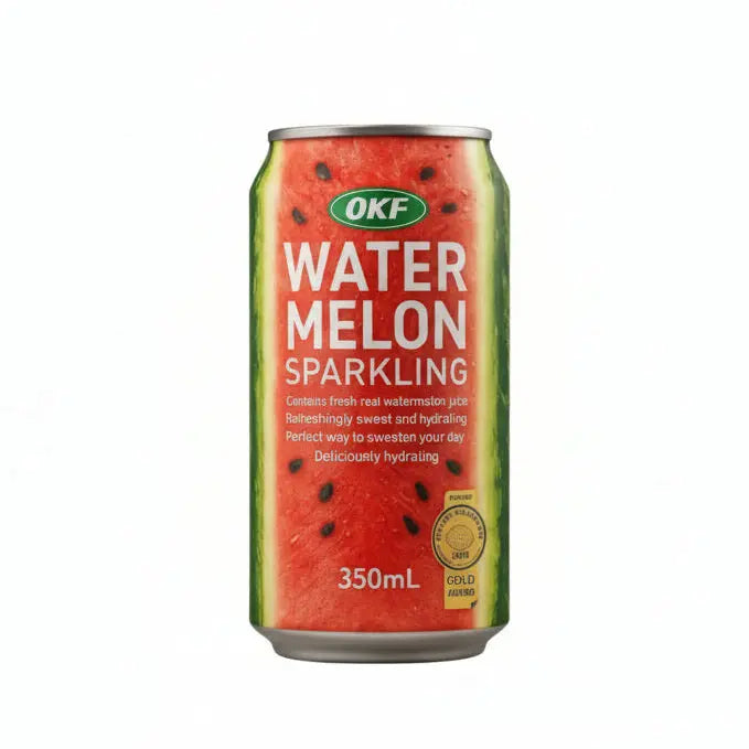 OKF Watermelon Sparkling Drink 350ml/ OKF Arbūzu gāzēts dzēriens 350 ml - Oishii Asian Mart