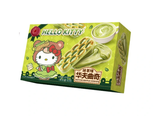 Hello Kitty Matcha Waﬄe Cookie 50g/ Hello Kitty Matcha vafeļu cepums 50 g