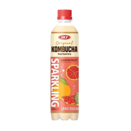 OKF Kombucha Grapefruit Sparkling Drink 500ml/ Kombucha Greipfrūtu gāzēts dzēriens 500 ml