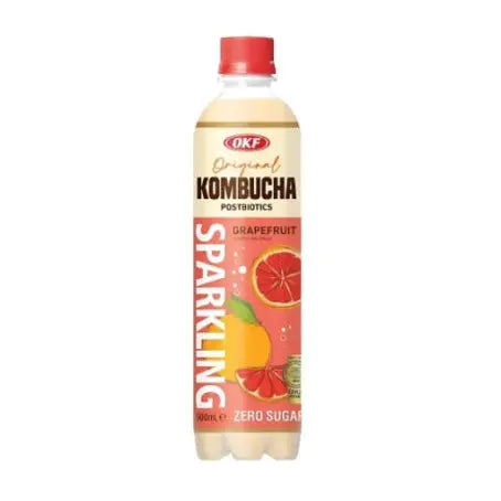 OKF Kombucha Grapefruit Sparkling Drink 500ml/ Kombucha Greipfrūtu gāzēts dzēriens 500 ml - Oishii Asian Mart