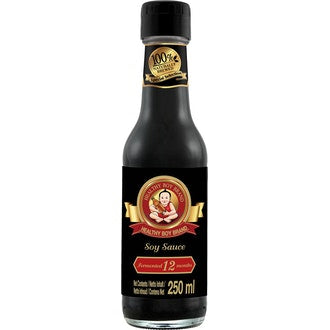 HEALTHY BOY Soy sauce 12 months fermented 250 ml/ Sojas mērce, 12 mēnešus fermentēta, 250 ml