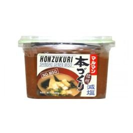Honzukuri Shinshu Genen Miso 500g (Less salt)/ Shinshu Genen Miso pasta 500 g (mazāk sāls) - Oishii Asian Mart