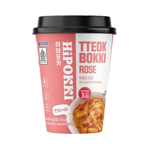 HYHS Halal Hipokki Rose Cup Topokki 120g/ Hipokki Rose topokki krūzītē 120 g - Oishii Asian Mart