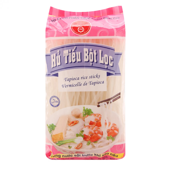 BICH CHI Tapioca Rice Stick Hu Tieu Bot Loc 400g/ Tapiokas rīsu nūdeles 400 g - Oishii Asian Mart