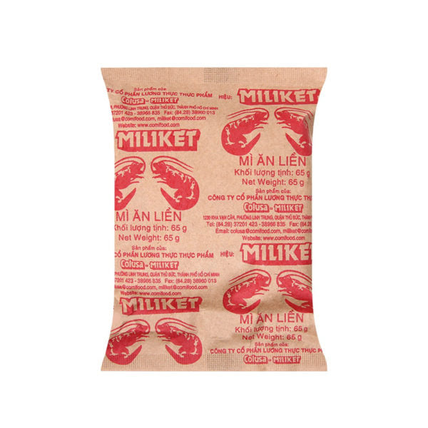 Miliket Shrimp flavour noodles 80g/ Miliket Nūdeles ar garneles garšu 80 g - Oishii Asian Mart