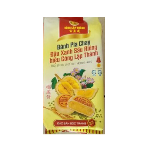 Clt Durian Cake Green Bean 400g/ Clt duriāna kūka ar zaļo pupiņu pildījumu 400 g Clt