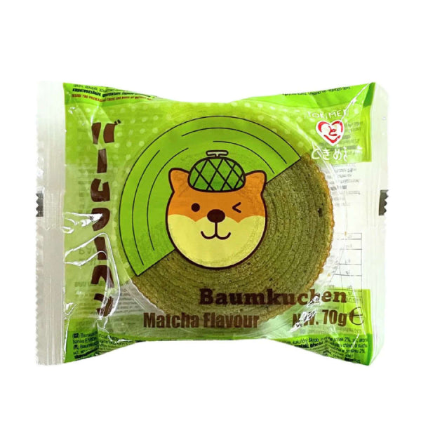Tokimeki Baumkuchen Matcha Flavour 70g/ Baumkuchen kūka ar mača garšu 70 g Tokimeki