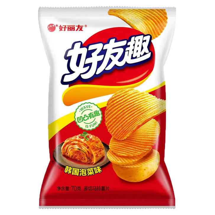 ORION Potato Chips-Kimchi Flavour 70g/ ORION Kartupeļu čipsi ar kimči garšu 70g