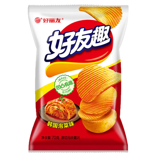 ORION Potato Chips-Kimchi Flavour 70g/ ORION Kartupeļu čipsi ar kimči garšu 70g Oishii Asian Mart