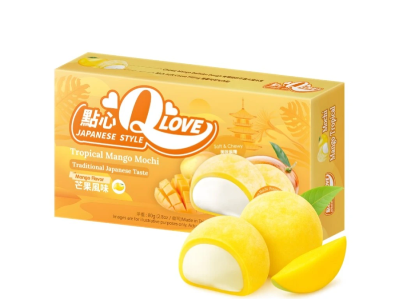 Qlove Tropical Mango Mochi 80g/ Qlove Tropiskā mango moči 80 g QLove