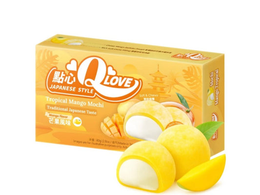 Qlove Tropical Mango Mochi 80g/ Qlove Tropiskā mango moči 80 g QLove