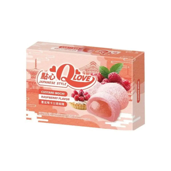 QLove Raspberry Custard Mochi 168g/ QLove Aveņu krēma moči 168 g QLove