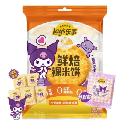 Lay's Kuromi Fresh Baked Rice Cracker 80g/ Lay’s Kuromi svaigi cepti rīsu krekeri 80 g Lay's Kuromi