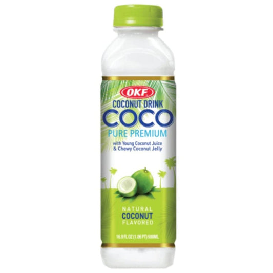 OKF kokosriekstu dzēriens ar košļājamu kokosriekstu želeju 500 ml OKF