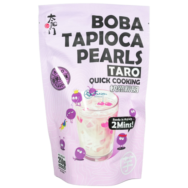 TYM ātri pagatavojamas boba tapiokas pērles ar taro garšu 250 g - Oishii Asian Mart