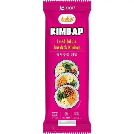 ❄️ BABA Kimbap Fried Tofu & Burdock/ BABA kimbaps ar ceptu tofu un dadža sakni - Oishii Asian Mart