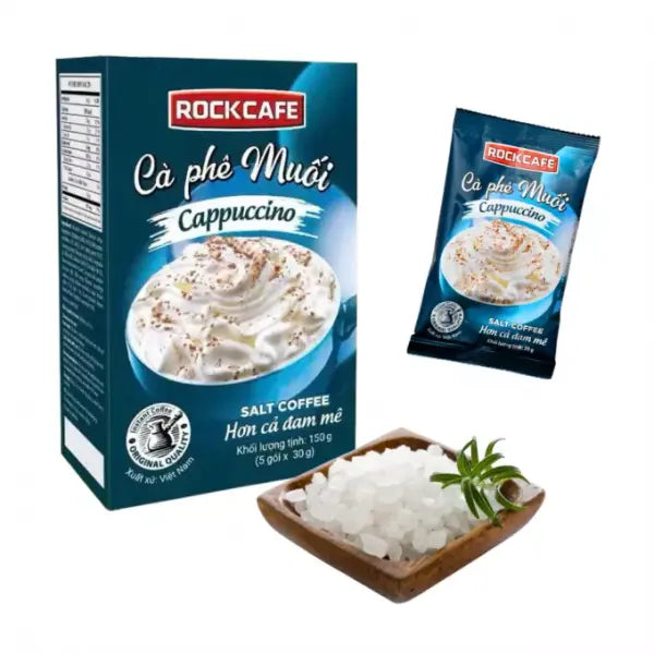 ROCKCAFE Salted Cappuccino 30g (1 sachet)/ ROCKCAFE sālītā kapučīno 30g (1 pacina) ROCKCAFE
