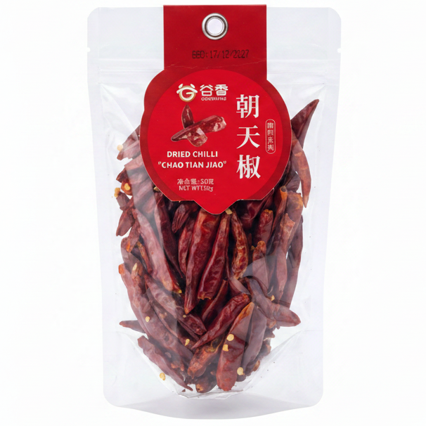 Chao Tian Jiao Dried Chilli 50g/ Chao Tian Jiao kaltēti čili pipari 50g