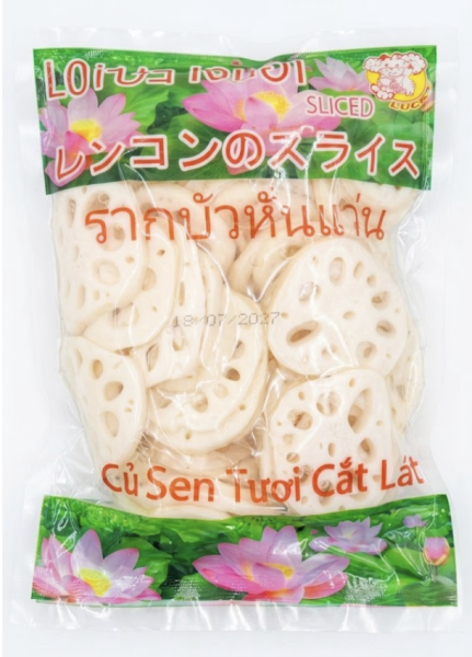 Fresh Lotus Roots Slice 1 kg/ Svaigas lotosa saknes šķēles 1 kg