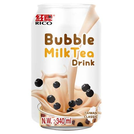 RICO Bubble Milk Tea 340 ml/ RICO burbuļtēja ar pienu, 340 ml Oishii Asian Mart