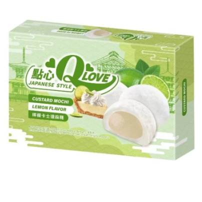 QLove Lemon Custard Mochi 168g/ QLove moči ar citronu krēma pildījumu 168 g QLove