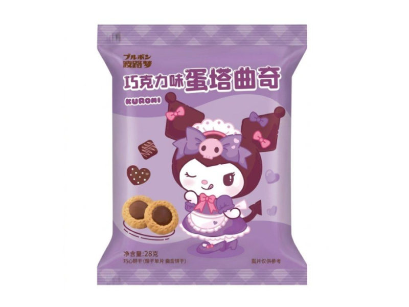 Sanrio Kuromi Chocolate Cookies 28g/ Sanrio Kuromi šokolādes cepumi 28 g Oishii Asian Mart