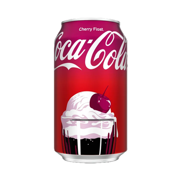 Coca Cola Cherry Float 355ml/ Coca-Cola ķiršu “float” gāzētais dzēriens 355 ml Coca Cola