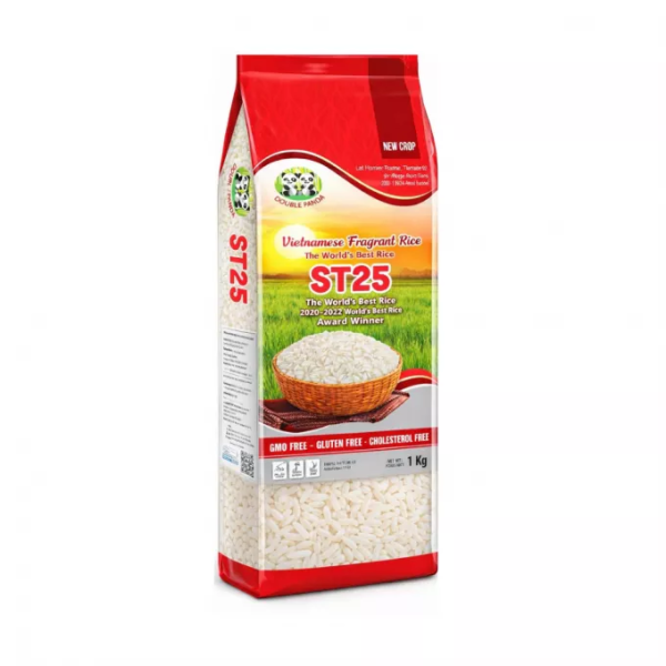 DOUBLE PANDA Sushi Rice  ST25 1kg/ DOUBLE PANDA Suši Rīsi ST25 1kg Double Panda