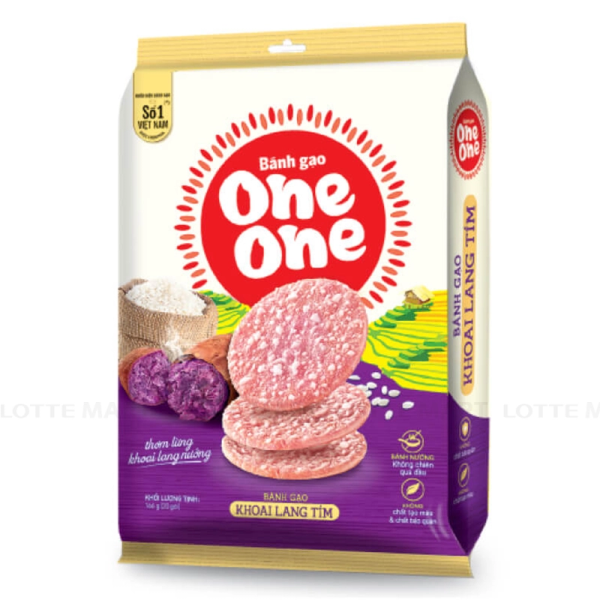 ONE ONE Purple Sweet Potato Cracker 166g/ ONE ONE krekeri ar violetā saldā kartupeļa garšu 166 g