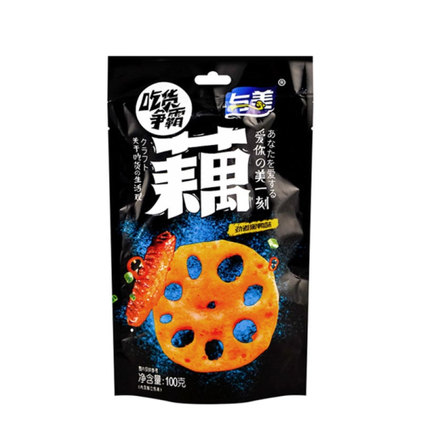 Yumei Lotus Root Chips Duck Flavour 100g/ Yumei Lotosa sakņu čipsi ar pīles garšu 100g