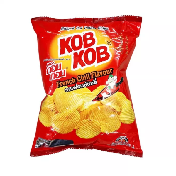 KOBKOB French Chilli Flavor Potato Chip/ KOBKOB kartupeļu čipsi ar franču čili garšu 48g