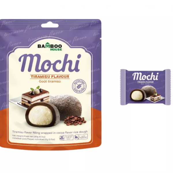 BAMBOO HOUSE Tiramisu Mochi 180g/ BAMBOO HOUSE Tiramisu moči 180 g