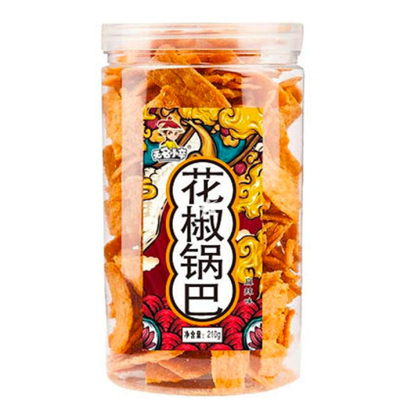 WMXZ Sichuan Pepper Rice Cracker (Hot & Spicy) 210g/ Sičuaņas piparu rīsu krekeri (pikantā garša), 210 g