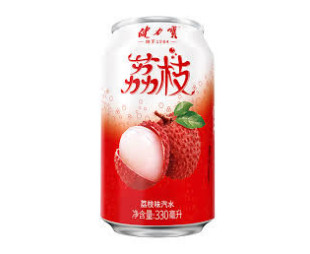 Jianlibao Lychee Soda 330 ml/ Jianlibao ličī gāzētais dzēriens, 330 ml