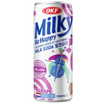 OKF Milky Grape Milk Sparkling Drink 250ml/ OKF Milky vīnogu piena gāzētais dzēriens, 250 ml