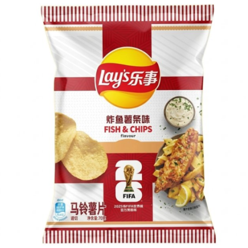 Lay's Fish & Chips 70g/ Lay’s zivju un čipšu garšas
