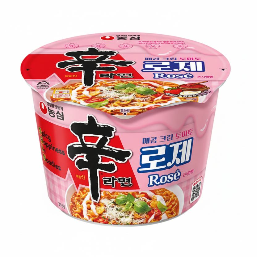 Nongshim Shin Ramyun Rose Big Bowl 108G/Nongshim Shin Ramyun Rose lielā bļoda 108 g