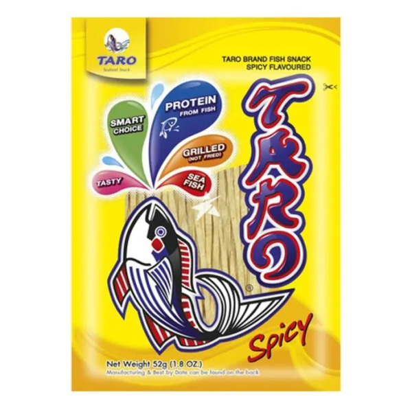 Taro Fish Snack Spicy Flavour 52g/ Taro zivju uzkoda ar asu garšu 52g