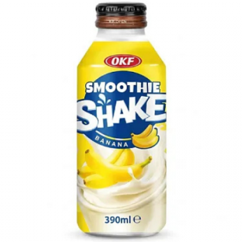 OKF Smoothie Shake Banana Drink 390ml/ OKF banānu smūtija dzēriens, 390 ml