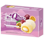 QLove Creamy Passion Fruit Double Filling Mochi 180g/ QLove moči ar krēmīgu pasifloras augļu dubulto pildījumu, 180 g