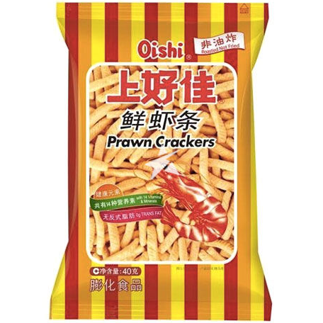 Oishi Original Prawn Crackers 40g/ Oishi oriģinālie garneļu krekeri, 40 g