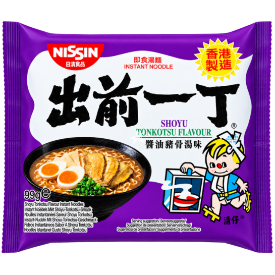 Nissin Ramen Tokyo Shoyu Tonkotsu 99g/ Nissin ramen nūdeles ar sojas mērces un cūkgaļas buljona garšu, 99 g