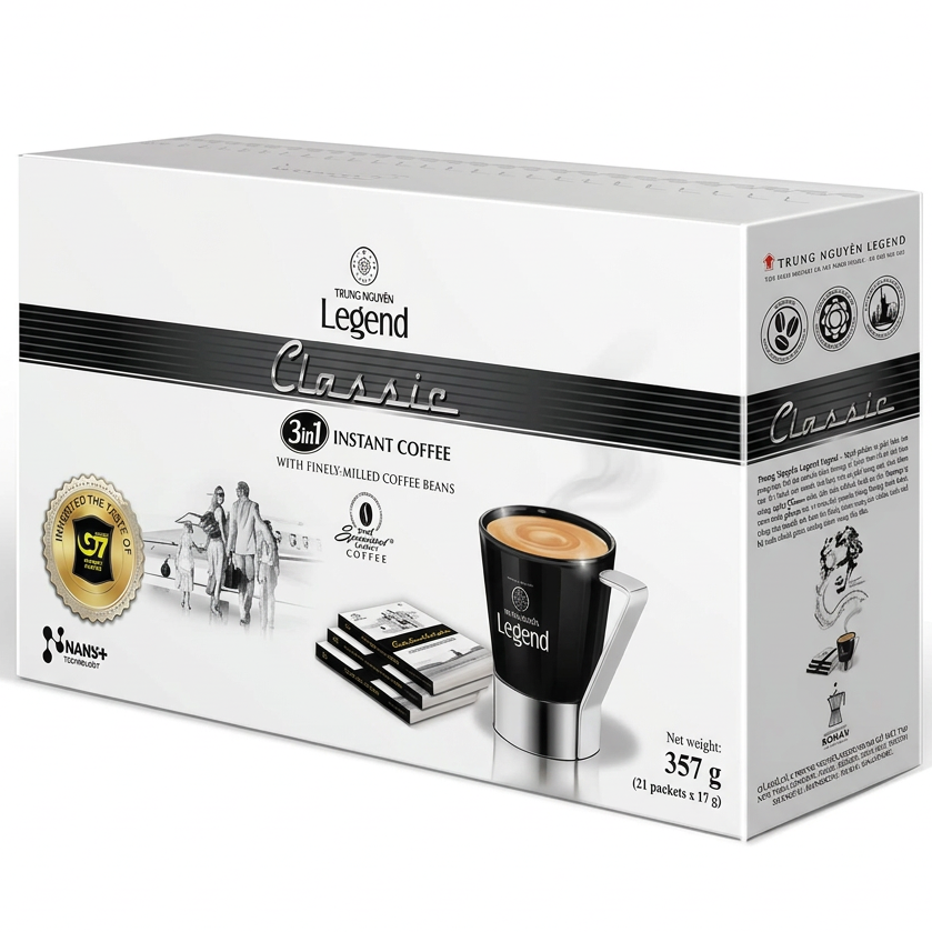 TN Legend Classic Instant Coffee 21x17g/ TN Legend Classic šķīstošā kafija, 21 paciņa × 17 g
