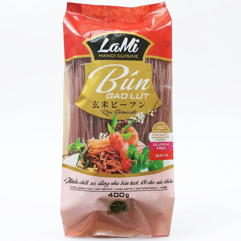 Lami Brown Rice Vermicelli 400g/ Lami brūno rīsu vermicelli nūdeles, 400 g