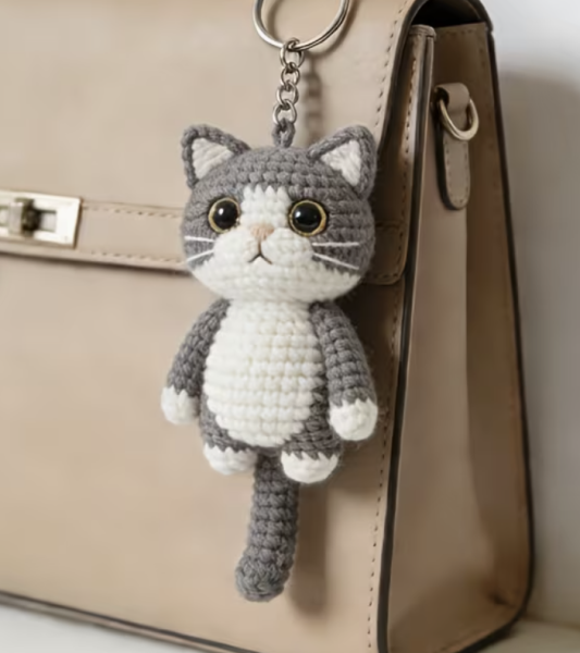 Cat Crochet DIY Kit 3 pcs/ Kaķu tamborēšanas DIY komplekts, 3 gab.