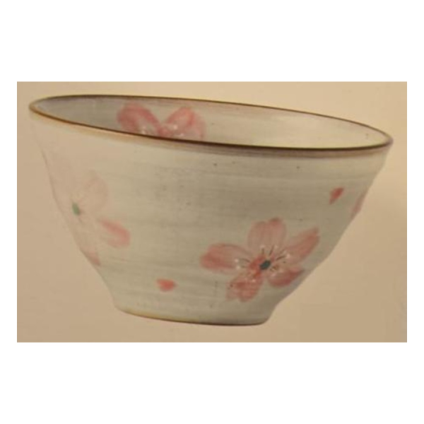 JADE TEMPLE Ceramic Miso Bowl, Pink Flower Motif, 11.5cm/ JADE TEMPLE keramikas miso bļodiņa ar rozā ziedu motīvu, 11,5 cm