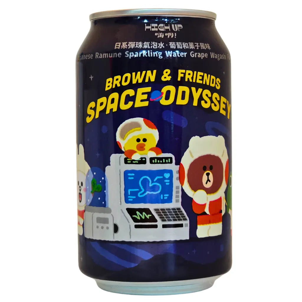High Up Line Friends Space vīnogu un augļu gāzētais ūdens 330ml High Up